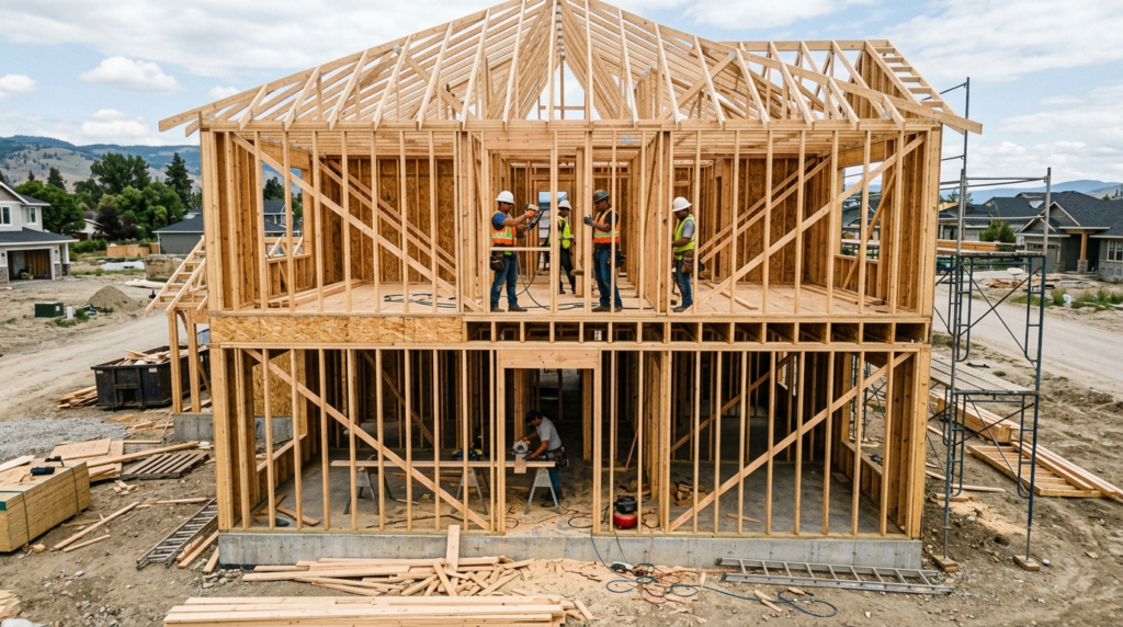 Framing Stage in House Construction