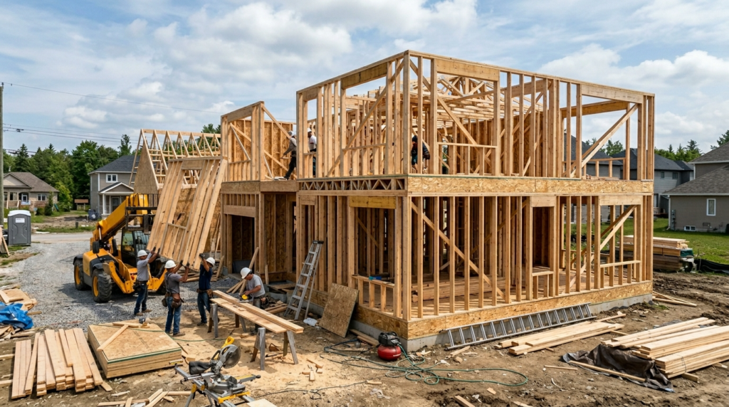 Framing Stage in House Construction