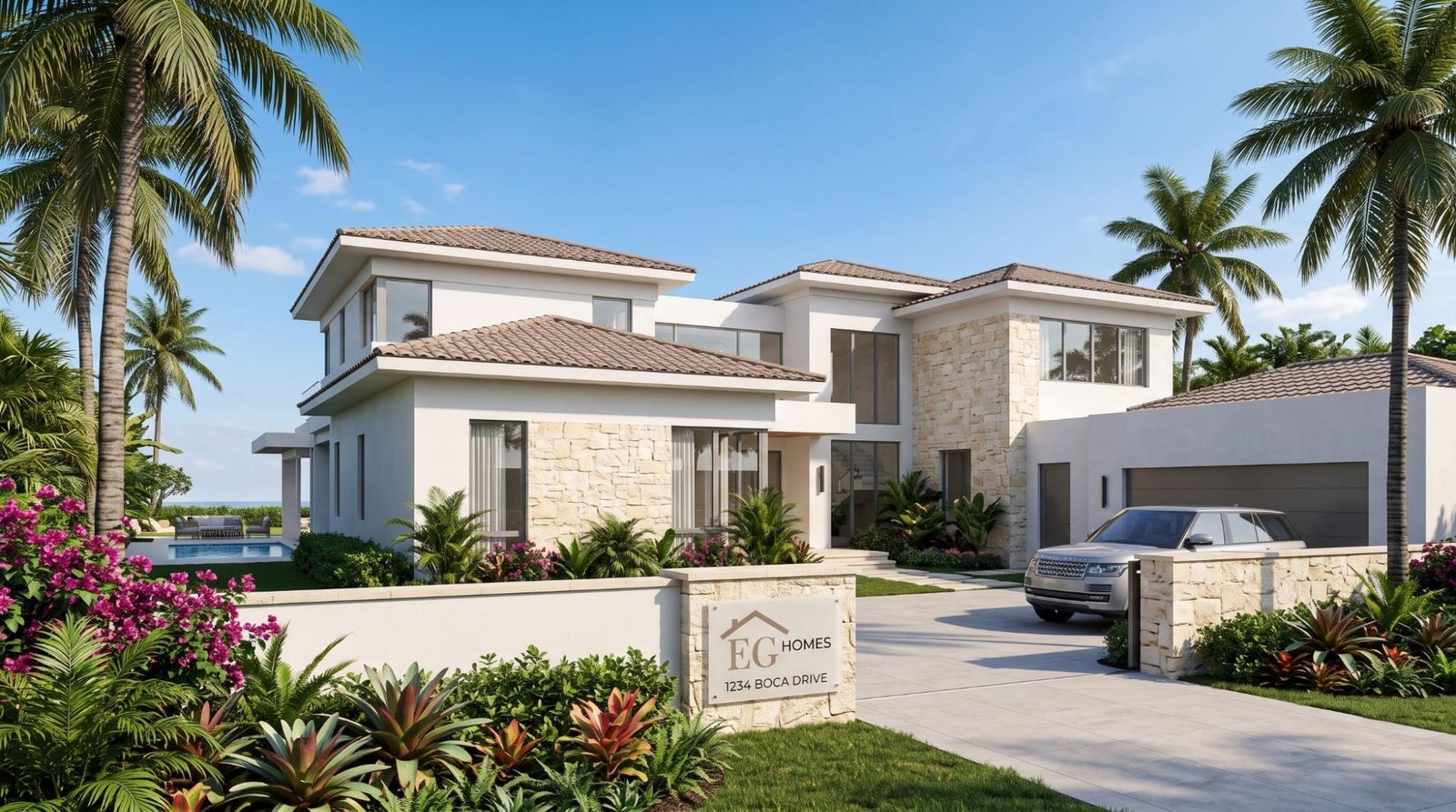Custom home builders in Boca Raton are framing a new construction home in Palm Beach County