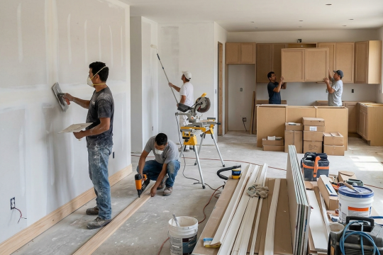 Interior Finishing Process in Home Building